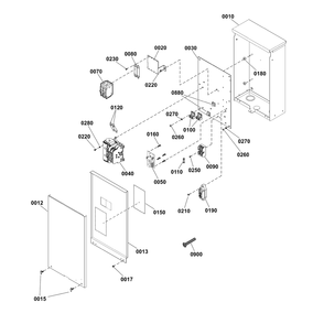 Transfer Switch - Hingeless Enclosure Diagram and Parts List for 071100-00  Briggs and Stratton Generator